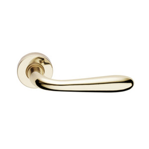 Mezza Maniglia 'Goccia' in Ottone con Rosetta Tonda Destra - Product Image 2
