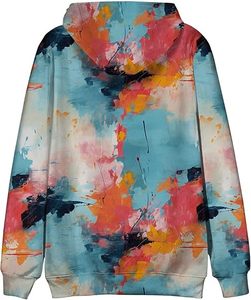 Tie Dye Coton Streetwear Hoodies Homme Graphique Surdimensionné Hip Hop - Product Image 5