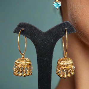 ชุดต่างหูชุบทอง22CT สำหรับผู้หญิงชุดเครื่องประดับต่างหูดีไซน์ใหม่ - Product Image 1