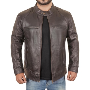 Veste en cuir d'agneau pour homme, fabrication artisanale de qualité supérieure, cuir d'agneau véritable, tendance - Product Image 5