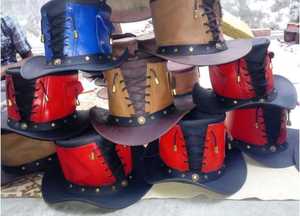 Sombrero de Vaquero Occidental Unisex de Ala Ancha, Hecho a Mano, de Cuero Genuino, Impermeable y de Diseño Atemporal, Venta al por Mayor Personalizada - Product Image 2