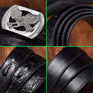 Durable Craftsmanship Classic Design Premium Finish Waterproof Breathable Business Casual Use Mens <b>Genuine</b> <b>Leather</b> <b>Belt</b> Steel - Product Image 4