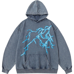 Customized 500 Gsm Heavyweight Cotton Pullover Hoodie Men Oversized French <b>Terry</b> Sweatshirts With Embroidery Logo <b>Bulk</b> Supplier - Product Image 3