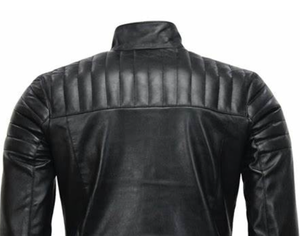 Custom High Quality 100% Genuine Leather <b>Jacket</b> <b>Biker</b> Style High Street Stand Collar Satin Breathable Inner Viscos Lining Winter - Product Image 5