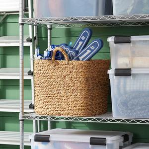 Cubo de Almacenamiento de Jacinto de Agua con Asas, Cesta de Almacenamiento Hecha a Mano, Ecológica, Hecha en Vietnam - Product Image 4