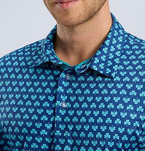 100% algodón para hombre para Polo camisa de alta calidad Color sólido manga corta estilo Casual logotipo bordado tela de punto Simple - Product Image 2