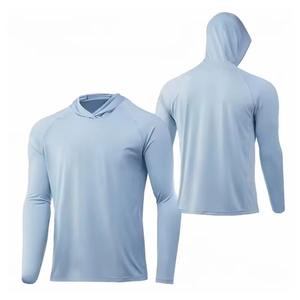 Premium quality wholesale customizable full sleeve hooded full sleeve shirt for men fishing wear top for men - Product Image 4