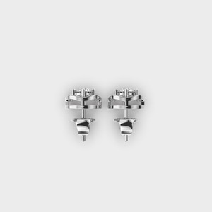 IGI Certified Lab Grown Round Cut Diamond Stud <b>Earrings</b> Solid 925 Sterling Silver Cage Setting Diamond Stud <b>Earrings</b> - Product Image 4