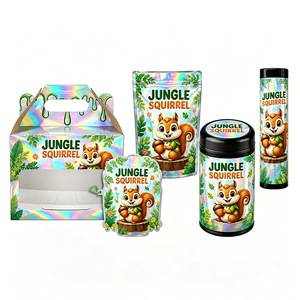Custom Printed Special Shape Mylar Bags With <b>Jar</b> and Box Full Packaging Set Resealable Smell Proof Pouch - Product Image 6