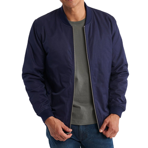 Veste bomber en coton à coupe régulière en gros, col montant, haute qualité, hommes, grande taille, veste bomber d'hiver - Product Image 1