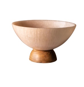 Cuencos de resina de lujo para uso alimentario resina blanca hecha a mano moderna mesa de cocina decorativa - Product Image 4