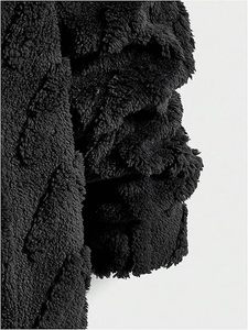 Chaqueta de imitación para hombre, chaqueta bomber con forro polar negro cálido, chaqueta de motocicleta para hombre, abrigo informal - Product Image 3