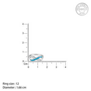 Anillo ajustable infinito de plata para mujer, joyería de cobre elegante a la moda con tecnología de incrustaciones, ajuste de garra religiosa clásica - Product Image 3