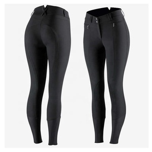 Pantalones de mujer de aspecto estético, pantalones ligeros de cintura alta, ropa ecuestre, pantalones de equitación personalizados al por mayor - Product Image 6