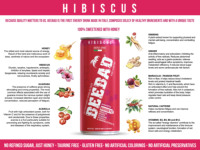 Boisson énergisante à l'hibiscus BEEBAD Boîte 250 ml GVERDI Selection MADE in ITALY Boisson gazeuse non conventionnelle à base de miel