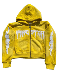 Sweats à capuche sweat 600gsm poids lourd épais en détresse recadrée fermeture éclair broderie Patch hommes acide lavage fermeture éclair à capuche - Product Image 1