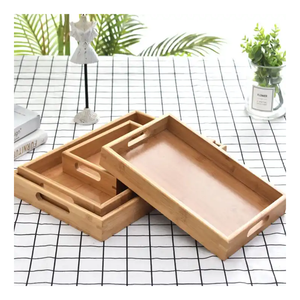 Bandeja de madera para servir alimentos Bandeja de madera de diseño personalizado para el hogar Hotel y restaurantes Fabricante y proveedor - Product Image 1
