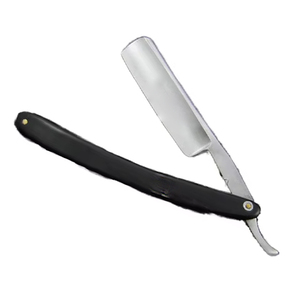 Navaja de Barbero Profesional de Hoja Fija de Acero Inoxidable con Mango de Plástico, Herramienta de Afeitado de Borde Recto para Uso en Salón - Product Image 3