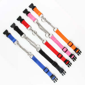 Collares de cadena para perros Cadena de metal a prueba de masticación Fuerte Martingala Nylon reflectante ajustable para perros medianos Collares Mejor precio - Product Image 4