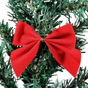 Noeud papillon de noël décorations d'arbre de noël avec tissu de soie décor de noël ornements de guirlande pour guirlande cadeau fête décoration de la maison - Product Image 2