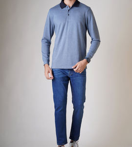 เสื้อโปโลสำหรับผู้ชายและผู้หญิงเสื้อฟิตเนสแบบลำลองสีพื้น240 GSM พิมพ์ลายปักดีไซน์ว่างเปล่าโลโก้ตามสั่ง - Product Image 2