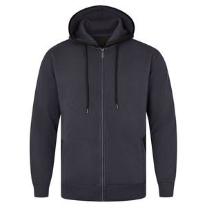 Sweat-shirts à capuche unis pour hommes, vêtements tendance, sweat-shirt lourd, veste, vente en gros, logo personnalisé, fermeture éclair, sweat-shirt personnalisé pour hommes, OEM - Product Image 4