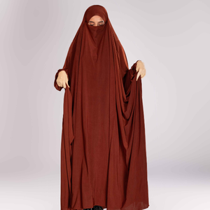 Jilbab une pièce extra large résistant aux rides facile d'entretien robe islamique commandes en gros - Product Image 1