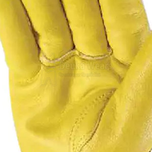 Gants de protection pour conducteur à doigts entiers, taille personnalisée, faible MOQ, avec manchette élastique, en cuir personnalisé, gants de travail de sécurité - Product Image 6