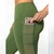 Pantalones de Yoga de satén de cintura alta para mujer, mallas ajustadas sin costuras con logotipo personalizado, todos los colores, características elásticas - Product Image 6