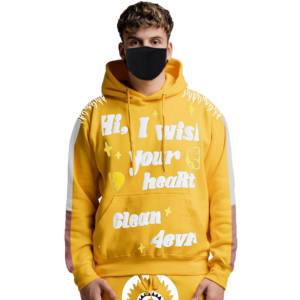 Ensemble de pantalons de survêtement à capuche 2 pièces de couleur unie, vêtements de sport décontractés pour hommes, survêtement en polaire avec impression bouffante pour garçons et hommes, logo personnalisé, taille XL - Product Image 4