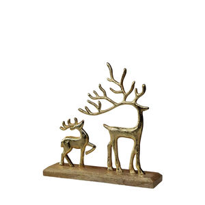 Ornements de décoration de Noël les plus vendus Sculpture en métal de qualité supérieure avec Base en bois Sculpture d'arbre de Noël classique - Product Image 3