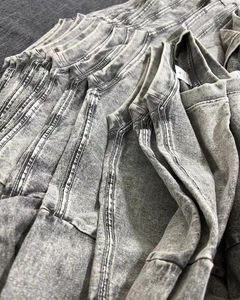 Camiseta de peso pesado sobre el tamaño Camisetas recortadas de algodón Logotipo personalizado Boxy Fit Ropa de calle en blanco Camiseta de hombre - Product Image 2