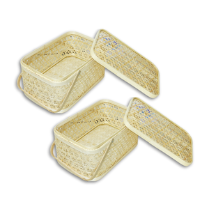 VENTA CALIENTE Exportación de Vietnam para los amantes del jardín: cestas de bambú empacadas con golosinas verdes - Product Image 1