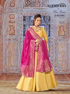 Colección de diseñador de aspecto elegante para mujer, las mejores túnicas largas Georgette de tela con trabajo impreso, proveedor y exportador indio - Product Image 6