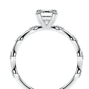 Anillo de Compromiso SHREYA DIAM con Moissanita Corte Esmeralda de 2.38 Quilates, Plata 925, Engaste de Puntas, Anillo Clásico y Moderno para Mujer - Product Image 5