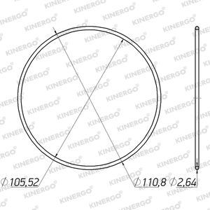 Joint torique ORCH07 pour ORCH07 10" LU (A606, 42LE) ; 9-1/2" LU (A413, A470, A670, A604) 6HP19, 245 mm - Product Image 2