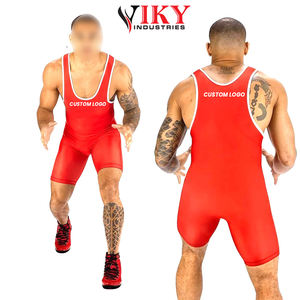 Costilla de color rojo y blanco Recién llegado Mejor proveedor Tarifa al por mayor Trajes de lucha de calidad premium de Viky Industries - Product Image 4