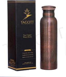 Bouteille en cuivre pour l'eau potable, style unique, gravure design, métal pur blanc, 1000 ml, écologique, style américain pour - Product Image 3