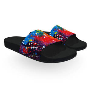 Venta al por mayor personalizado colorido salpicadura de pintura Eva deslizadores zapatillas hombres y mujeres zapatillas de interior - Product Image 1