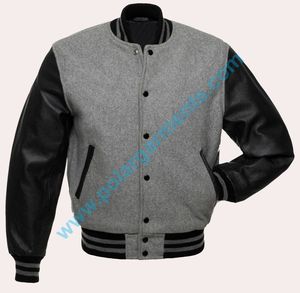 Veste universitaire personnalisée pour hommes de bonne qualité en laine et cuir avec décoration brodée pour l'hiver Vente en gros - Product Image 6