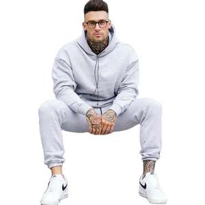 Fabricant d'équipement d'origine Costume de jogging brodé avec logo personnalisé Vendeur Vente en gros Survêtement unisexe Survêtement Femmes Hommes Sweats à capuche et pantalon de survêtement Ensemble 2 pièces - Product Image 4