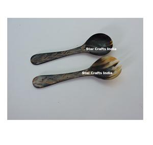 Ensemble de Couverts de Table Élégants et Uniques en Corne Naturelle – Cuillères et Fourchettes Style Américain, Lavables au Lave-Vaisselle pour la Maison et les Restaurants - Product Image 3