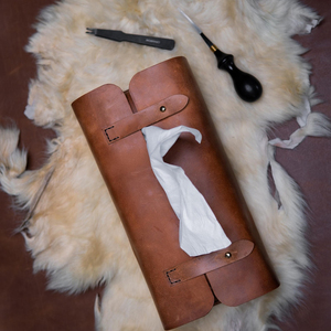 ที่ใส่กระดาษชำระหนังแท้ดีไซน์เนอร์ทำมือที่ทนทานพร้อมการออกแบบที่ปรับแต่งได้สำหรับ LTBC-0007ตกแต่งบ้านและสำนักงานที่หรูหรา - Product Image 5