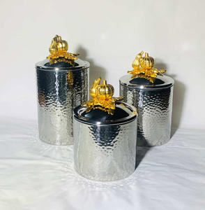 Juego de Recipientes de Almacenamiento de Lujo en Negro Mate con Tapa Dorada, Recipientes Modernos para Cocina con Forma de Cilindro para Té, Café, Azúcar, Decoración del Hogar, Regalo - Product Image 6