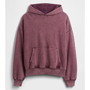 MOVATEXTILES Basics ผลิตเสื้อฮู้ดดี้ปักลายสำหรับผู้ชาย ดีไซน์ตามสั่ง ขายดีช่วงฤดูหนาว ผ้าฝ้ายฟลีซ 100% มีกระเป๋า ทรงโอเวอร์ไซส์ - Product Image 1