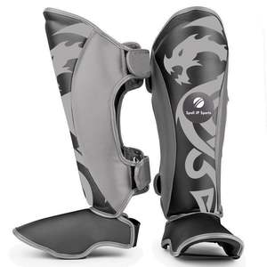 Protège-tibias de boxe en cuir véritable de qualité supérieure, protège-tibias d'entraînement de haute qualité, protège-tibias de boxe, de kickboxing et de Muay Thai - Product Image 6