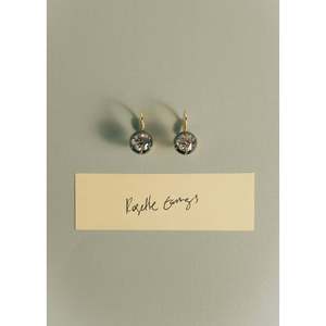 Rosette Black Rhodium Round Diamond <b>Earrings</b> - Product Image 5