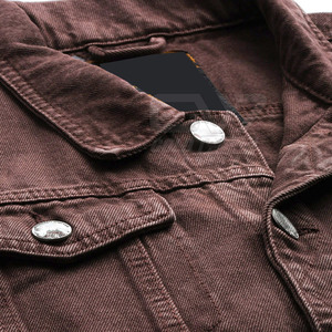 2025 couleur unie tenue décontracté hommes jean veste Streetwear nouvelle mode confortable hommes jean veste - Product Image 5