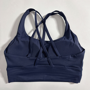 Conjunto de Sujetador Deportivo de Encaje Transpirable de Alta Sujeción para Mujer con Relleno Extraíble, Logotipo Frontal, Top Corto para Yoga, Fitness, Gimnasio y Running - Product Image 6