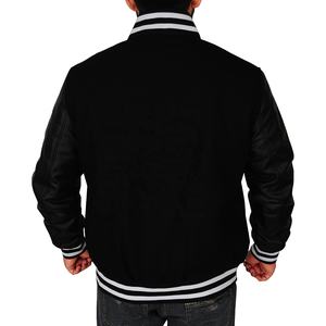 Chaqueta de Punto de Lana/Poliéster de Alta Calidad para Hombre, Chaqueta Universitaria Personalizada con Bordado OEM, Chaqueta Varsity de Béisbol con Botones - Product Image 4